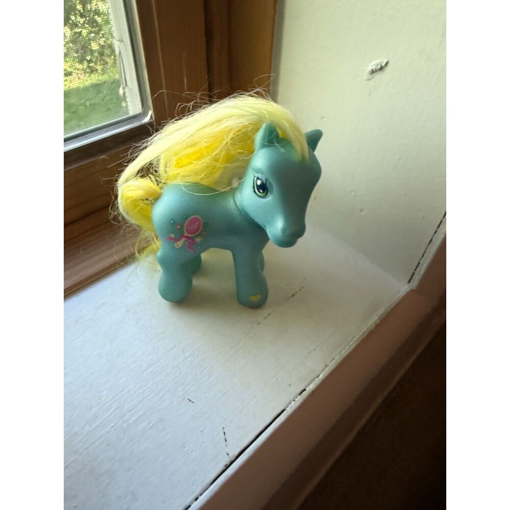 Vintage 2002 My Little Pony G3 Goodie Goodie Teal Yellow Hair Hasbro